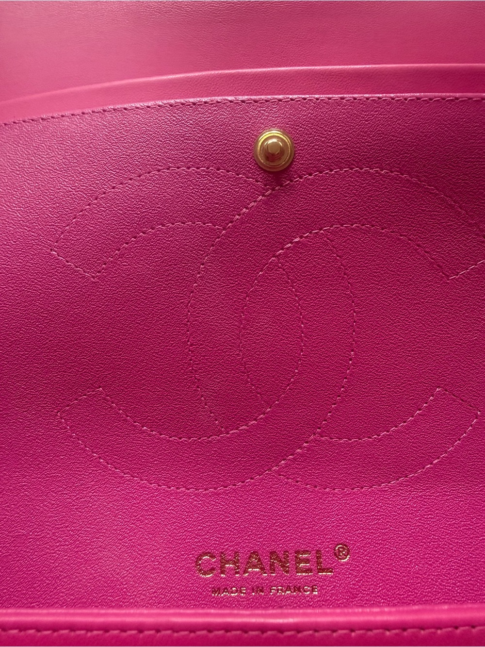 New Chanel Pink Quilted Chevron Shoulder Bag - Picture 4 of 6